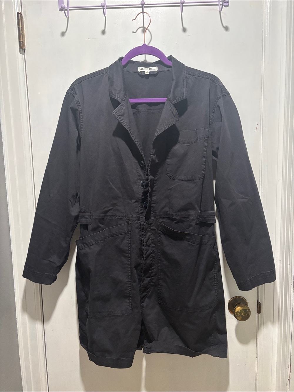 ALEX MILL long sleeve utility romper